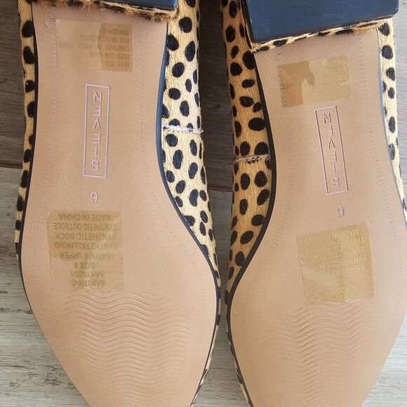 Steven by Steve Madden Cow Hair Leopard Print Flats Slip-On Ballet US 6 - Picture 4 of 8